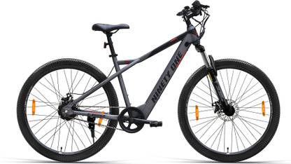 Ninety one Meraki 6Ah Battery 250Watts IP65 BLDC Motor Front Suspension | Matt Grey 29 inches Single Speed Lithium-ion (Li-ion) Electric Cycle