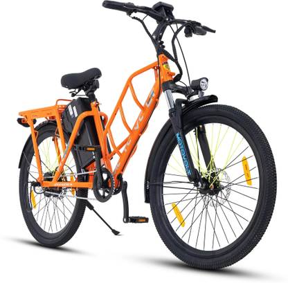 Motovolt Hum Standard Long Range Orange 26 inches Single Speed Lithium-ion (Li-ion) Electric Cycle