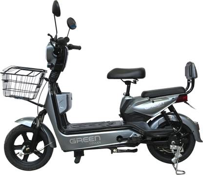 Green Udaan 60KM Grey 10 inches Single Speed Lead-acid (SLA) Electric Cycle