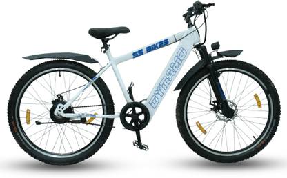 SS Bikes Dynamo 27 Inches Electric Cycle with 60+ Km Range | 36V/10Ah Battery | White 27.5 inches Single Speed Lithium-ion (Li-ion) Electric Cycle