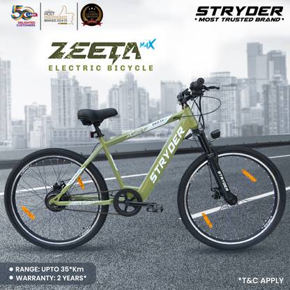 STRYDER Zeeta Max 27.5 inches Single Speed Lithium-ion (Li-ion) Electric Cycle