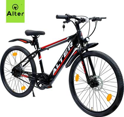 ALTER 26" 002S ELECTRIC CYCLE 95% PRE- ASSEMBLED WITH CHARGER (BLACK & YELLOW) 26 inches Single Speed Lithium-ion (Li-ion) Electric Cycle
