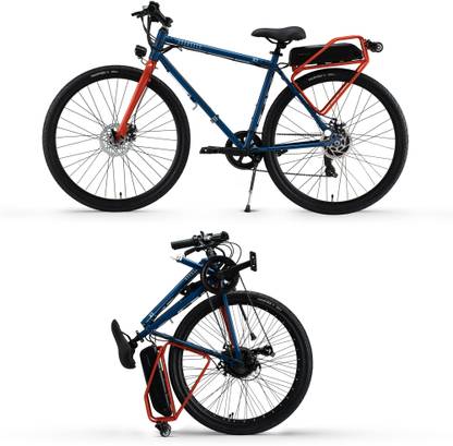 HORNBACK X1 World First Diamond Frame, 7.6A Battery, 45KM Range 28 inches 7 Gear Lithium-ion (Li-ion) Electric Cycle