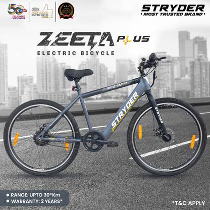 STRYDER Zeeta Plus 27.5 inches Single Speed Lithium-ion (Li-ion) Electric Cycle
