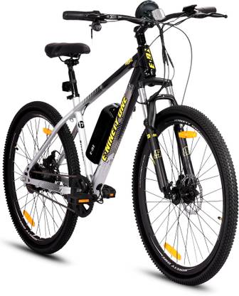 Ninety one WOLVERINE X 7.8Ah Battery Front Suspension 250 Watt IP65 BLDC Motor Black Gold 27.5 inches Single Speed Lithium-ion (Li-ion) Electric Cycle