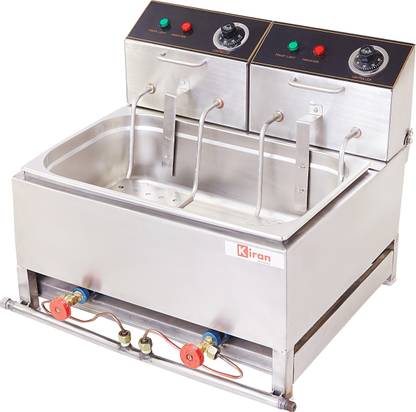 kiran 16 Liter Deep Fryer- Electric & Gas For Bulk Frying 16 L Electric Deep Fryer