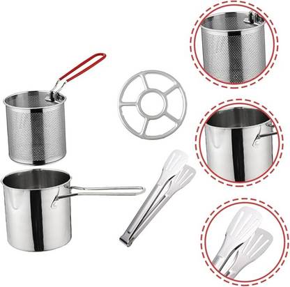 oleander Steel Deep Frying Pot with Strainer Basket 1.2 L Electric Deep Fryer