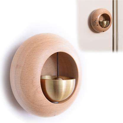 ARKZO Wireless Japanese Aesthetic Wooden Door bell Entrance DoorBell for Hanging Chime Wireless Door Chime