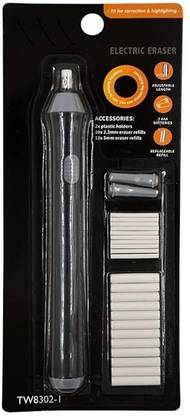 Qalam Kaari Electric Eraser, Automatic Operated Eraser, with 22 Refills and 2 Eraser Holders Cordless Electric Eraser