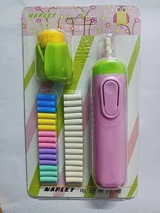 fixer Battery Operated Automatic Eraser Fan and 30 Refills Set of 1 Cordless Electric Eraser