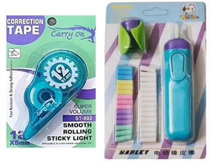 Dilurban Buy 1 Electronic Eraser Get 1 Free Correction Tape For Art Use Cordless Electric Eraser