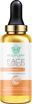 bodyleaf VITAMIN C SERUM Vitamin C Booster Face Serum, Increases Skin's Glow Instantly Facial Cleanser System & Brush