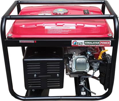HPM Himalayan Power 3 KVA Portable Genset HP 3500PS Petrol Run Recoil & Self Start 2800 W 0 Electric Generator