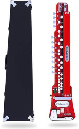 The Kamlesh Bulbul Tarang (Indian Banjo) with Wooden Box - 29 Keys, 14 Strings Electro-acoustic Guitar