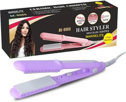 MARSELITE AT-8006 Mini Hair Crimper Machine With Power Indicator Light Present Electric Hair Styler
