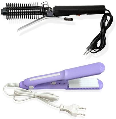 MARSELITE Combo of New Hair Curler & Hair Crimper Machine for Girl's (Crimper+Curler) Electric Hair Styler