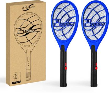 24 ENERGY Durable Fast Charging Mosquito Racquet | Tri layer kids Safety | Combo Pack of 2 Electric Insect Killer Indoor, Outdoor