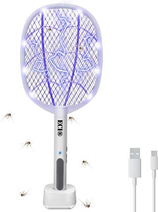 Eci Electric Fly Swatter Rackets, 2-in-1 Handhold Bug Zapper with 3000V High Voltage Electric Insect Killer Indoor