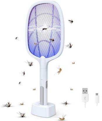 M G Enterprises Mosquito Racket with UV Light Lamp Five Nights Mosquito Killer 1200mAh Li-ion Electric Insect Killer Indoor