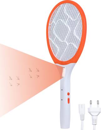 Killato by Weird Wolf Mosquito Racket/Bat with COB Light Made In India (Orange) Electric Insect Killer Indoor, Outdoor