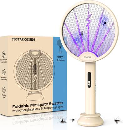 Costar Rechargeable Electric Mosquito Killer Bat, Foldable 2-In-1 Auto Mosquito Racket, Electric Insect Killer Indoor, Outdoor