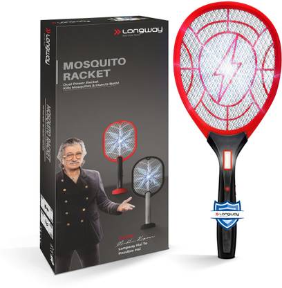 Longway Zappy Rechargeable Mosquito Killer Racket Electric Insect Killer Indoor, Outdoor