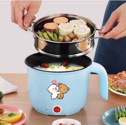 GAMADIYN BAZAAR New Electric Cooking Pan Non-Stick Cooker, Egg Boiler Rice Cooker, Travel Cooker Multi Cooker Electric Kettle