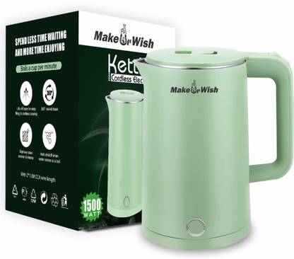 Make Ur Wish Electric Kettle Jug With LED Backlight 1500W For Multipurpose Electric Kettle