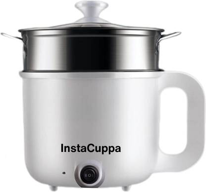 InstaCuppa 3-in-1 Multi Cook Kettle with Steamer, Adjustable Temperature Setting, 600 Watts Multi Cooker Electric Kettle