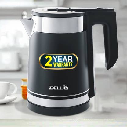 iBELL SEK170BM 1.7L Premium Kettle, Stainless Steel with Coating, Auto Cut-Off, 1500W Electric Kettle