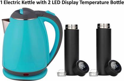 Ehouseall Store ELECTRIC KETTLE WITH 2 SMART LED TEMPERATURE BOTTLE 500ML COMBO Electric Kettle