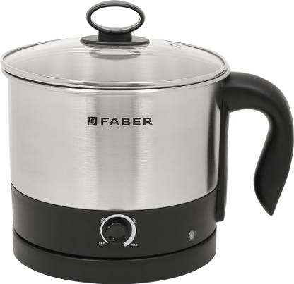 FABER 600W 1.2L Multicooker | Make Noodles,Rice, Soup, Baby Food, Boil Veggies & Eggs Multi Cooker Electric Kettle