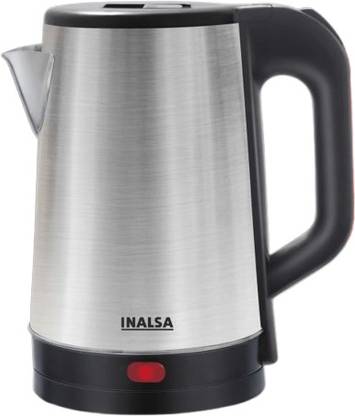 Inalsa Prism FS |Unique Cylindrical SS Body| Cordless Base|Easy Maintenance| Electric Kettle
