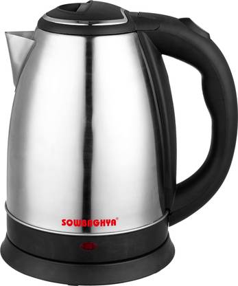 Sowbaghya Stainless Steel (1.2 L, Silver) Electric Kettle