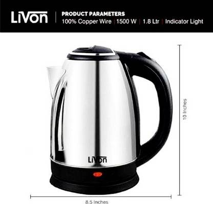 ND BROTHERS ® Hot Water Pot Portable Boiler Tea Coffee Heater Cordless Electric Kettle M480 6 Cups Coffee Maker