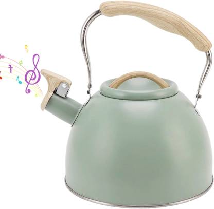 Zibuyu Folding Handle, Loud Whistle Kettle for Tea, Coffee, Milk - Turquoise Electric Kettle