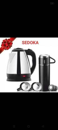 Sedoka Combo of Electric Kettle & Thermo Vaccum Flask Set (Insulated,500ML)ST-3 Electric Kettle
