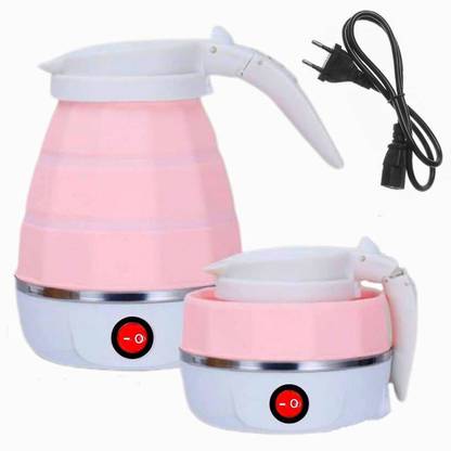 domnikyas Travel Foldable Electric Kettle Portable Silicone Collapsible Kettle 500ML for Most Travel and Home & Office Use Electric Kettle