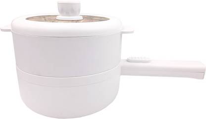MrDeal Electric Cooker Pan, Multi Cooking Pot, Electric Rice Cooker & Vegetable Steamer Round Electric Pan