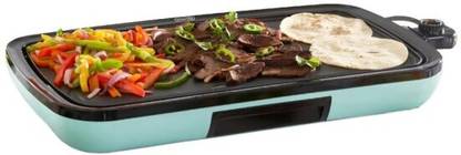 DASH Electric Pan for Dosa/ Pancake/ Uttapam/ Eggs (Aqua) Rectangle Electric Pan