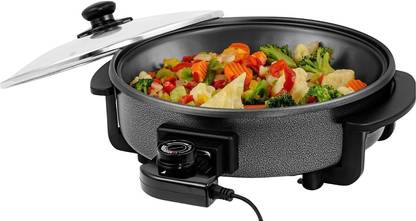 SKYTONE Electric Frying Pan Nonstick Coating 1500W Power Adjustable Temperature Control Round Electric Pan
