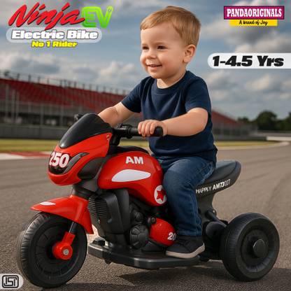 Pandaoriginals ninja ev tricycle Ninja Ev With Music And Lights, Forward and Backward Gear, Built in MP3 player Tricycle