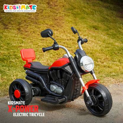 Kidsmate X-Power Ultimate Fun Electric Bike for Kids | LED Lights with Comfy Backrest Bike Battery Operated Ride On