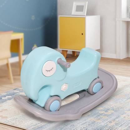 Playgro Tusker Rock N Ride Ride-On Cum Rocker Toy for Kids Cart Non Battery Operated Ride On