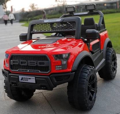 oh baby POBO RED 4 Motors 4x4 (1-8Yrs) Battery ride on Jeep Battery Operated Ride On