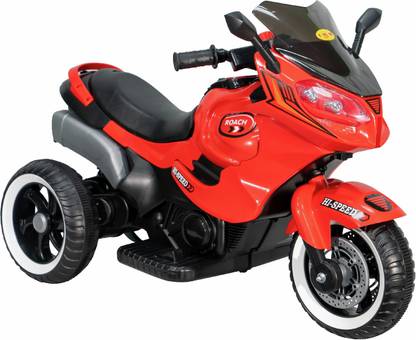 Miss & Chief Roach Rechargeable Bike 6V & 6.5Ah Battery| Bluetooth,USB Music Player(Ages 2+) Bike Battery Operated Ride On