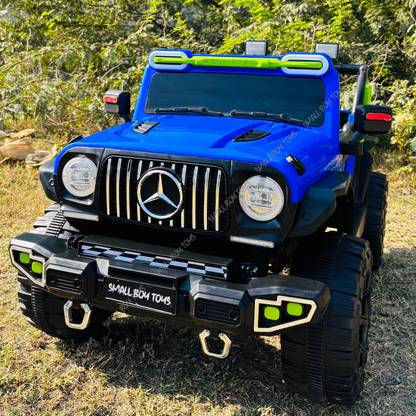 SmallBoyToys Mercedes BLUE BC120 (1-5 Yrs) Music, Lights, Self & Remote Drive Car Battery Operated Ride On