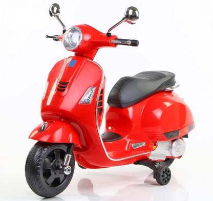Prabal Vespa 12V Electric Ride On Scooter For Kids with Foot Accelerator 3-7Yrs Scooter Battery Operated Ride On