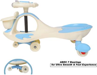 Dugri Magic Swing Car with Music|360 Degree Rotating Handle |Ride On for Kids with Rideons & Wagons Non Battery Operated Ride On