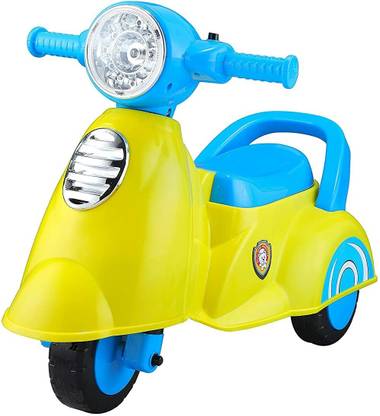 JoyRide Manual Push Scooter Ride On with Musical Horn & Light For Kids Age 1 to 3 Years Rideons & Wagons Non Battery Operated Ride On